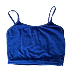Amazon Essentials Blue Cotton Crop Top- Women’s size Medium